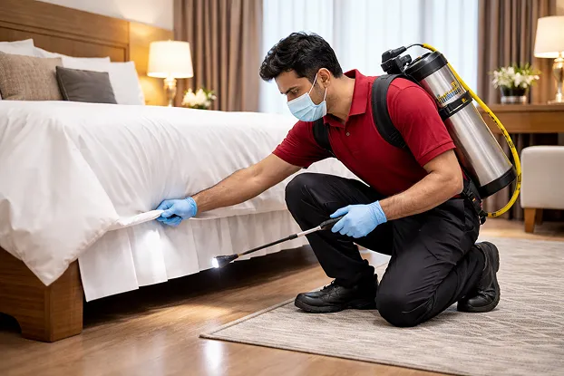Commercial pest control AMC in Noida – scheduled inspection, monitoring stations and audit documentation by Orient Pest Control
